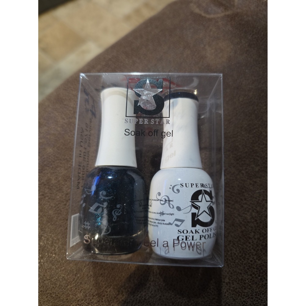 SuperStar Soak Off Duo Gel + Nail Polish #45 Sea Turtle Color See Pics W Box